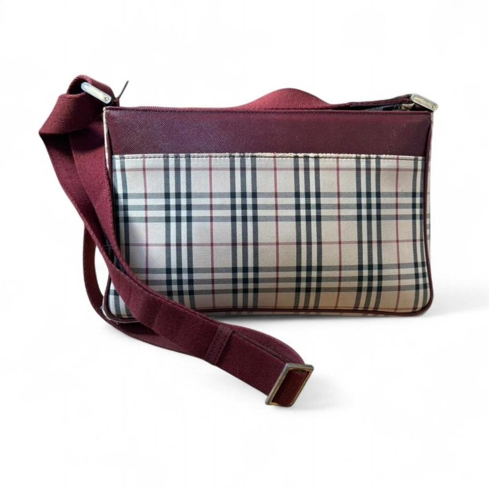 Burberry Canvas Nova Check Shoulder Bag - Picture 2 of 12